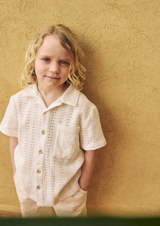 Bradley Crochet Embroidered Shirt