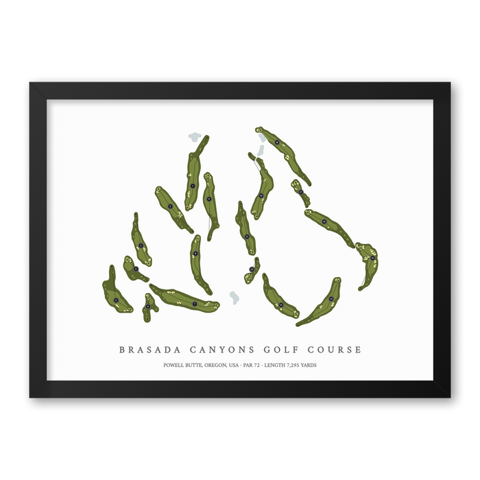 Brasada Canyons Golf Course | Golf Course Map | Black Frame
