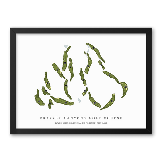 Brasada Canyons Golf Course | Golf Course Map | Black Frame
