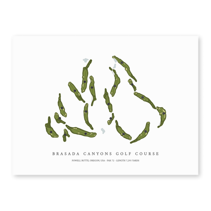 Brasada Canyons Golf Course | Golf Course Map | Unframed