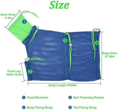 Breathable Mesh Cat Shower Bag Anti Scratch Adjustable Cat Grooming Bag Cat Care & Grooming Pet Clever
