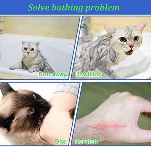 Breathable Mesh Cat Shower Bag Anti Scratch Adjustable Cat Grooming Bag Cat Care & Grooming Pet Clever