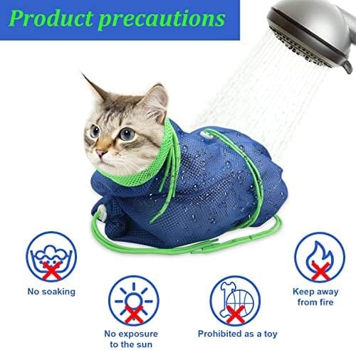 Breathable Mesh Cat Shower Bag Anti Scratch Adjustable Cat Grooming Bag Cat Care & Grooming Pet Clever