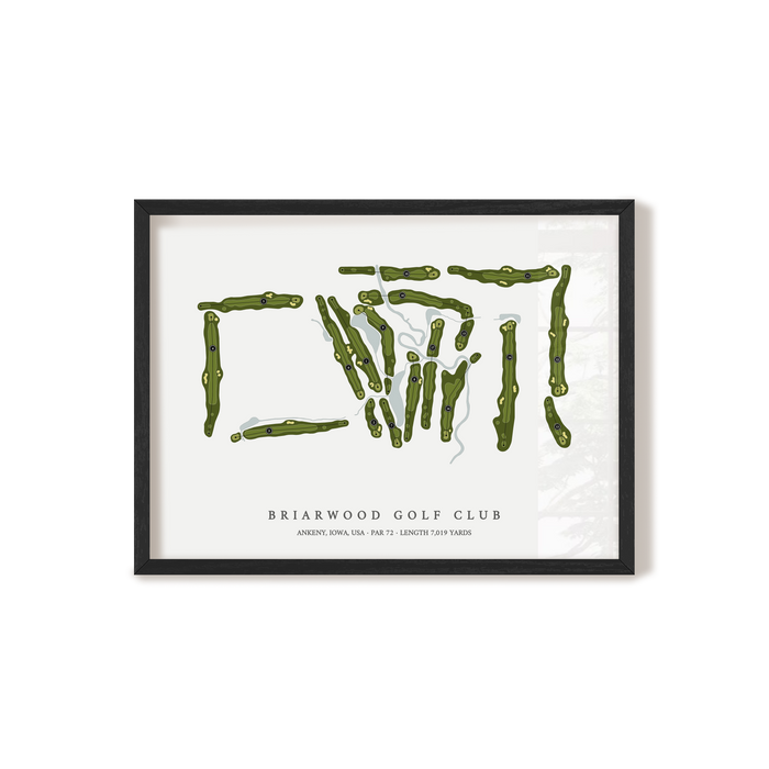 Briarwood Golf Club | Golf Course Print | Black Frame