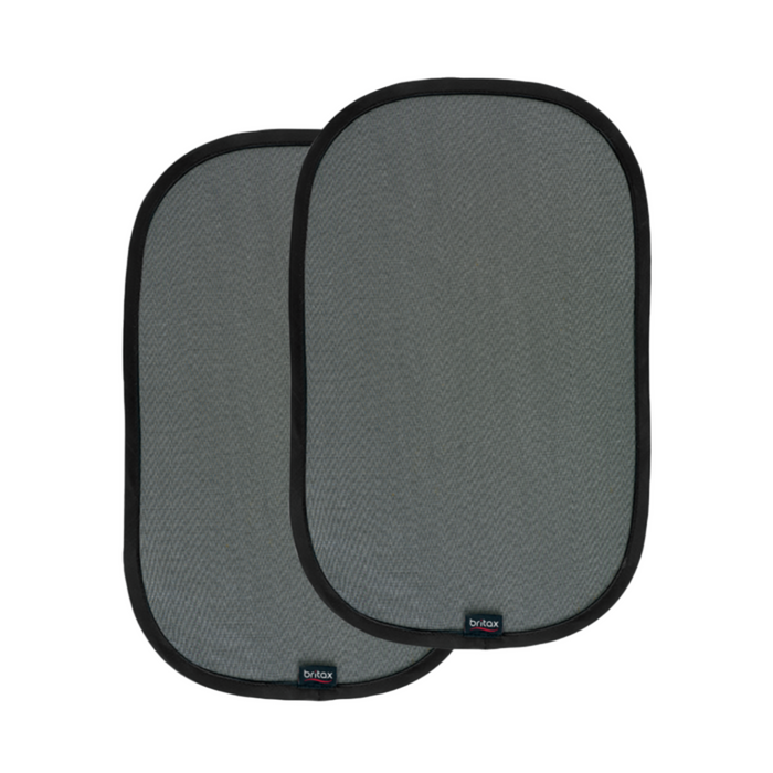 Gray mesh cling window shades perfect for baby strollers and Toshi Baby Romper protection