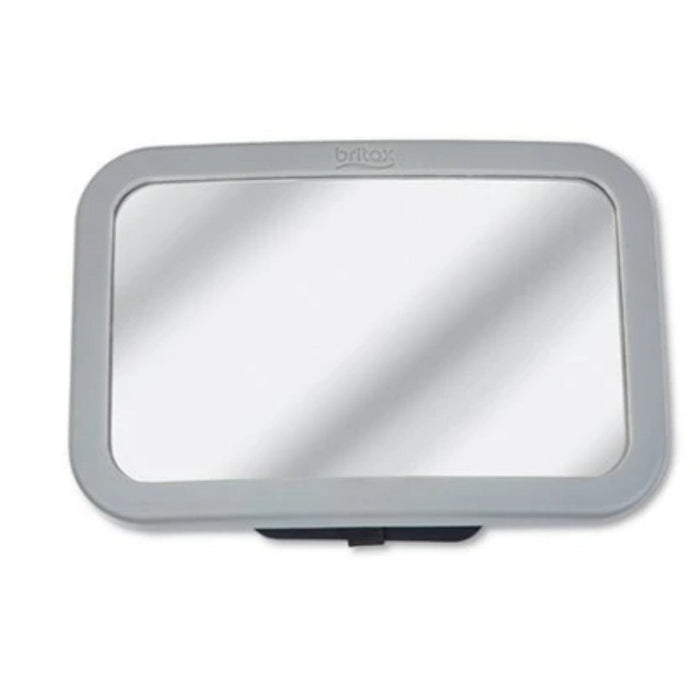 Rectangular gray-framed car mirror for britax safe-n-sound back seat safety