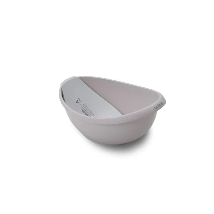Gray baby bathtub from Bubble Cuddle Bath with Toshi Baby newborn support insert