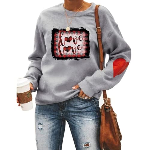 Buffalo Plaid Valentines Shirt Women Love Sweatshirt