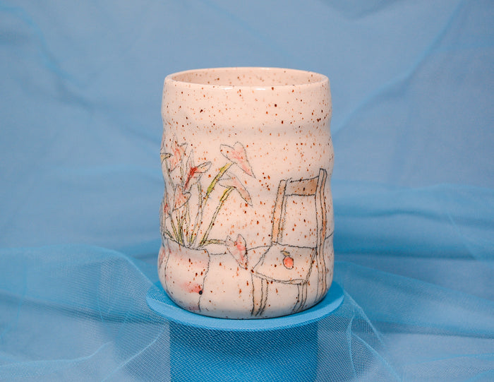 Caladiums and Bromeliad Mug