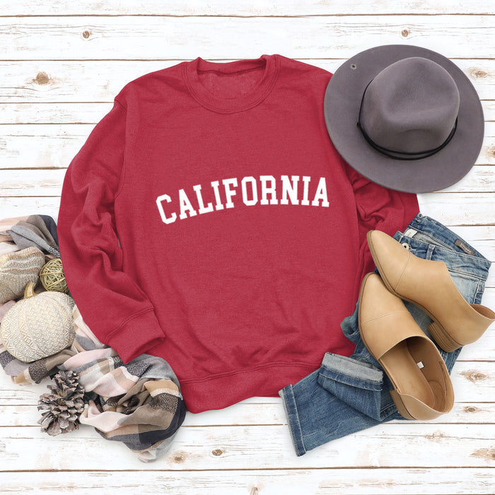 Red sweater (white font) / S