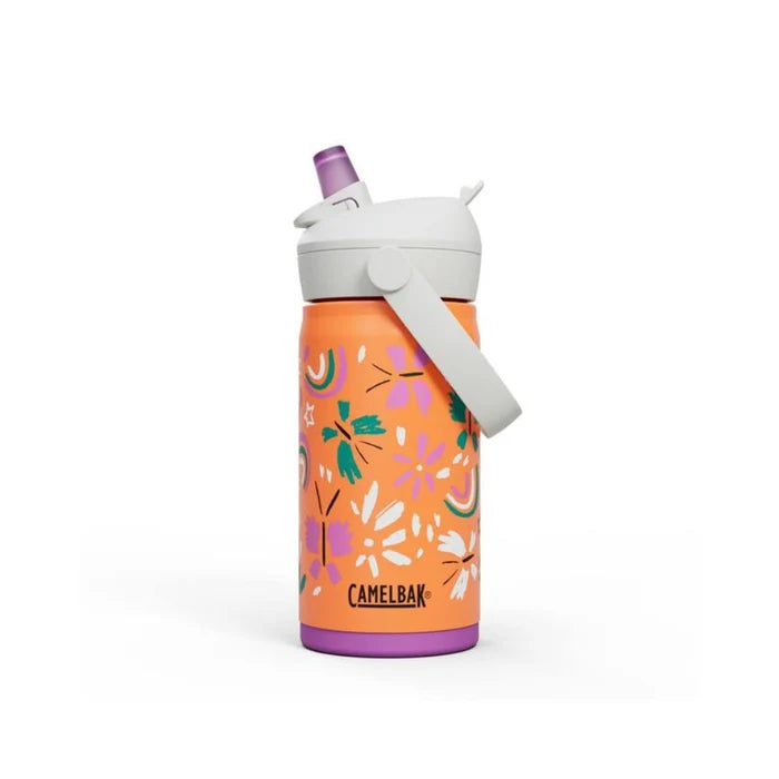 Camelbak Thrive Flip Kids 350ml Insulated Stainless Steel Straw Drink Bottle - Butterfly Rainbow