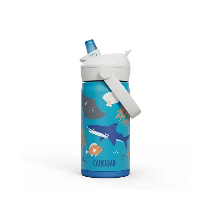 Camelbak Thrive Flip Kids 350ml Insulated Stainless Steel Straw Drink Bottle - Ocean Life