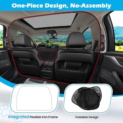 Car Divider Back Seat Barrier for Midsized Pickup Travel Pet Clever