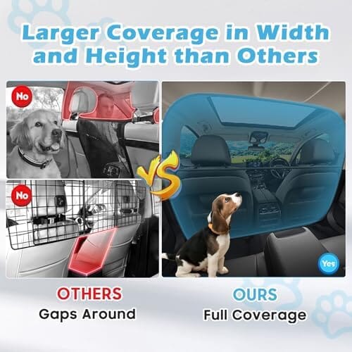 Car Divider Back Seat Barrier for Midsized Pickup Travel Pet Clever