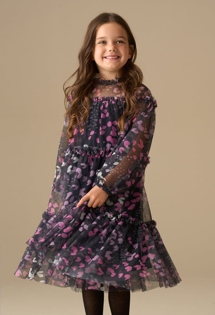 Cara Printed Mesh Dress