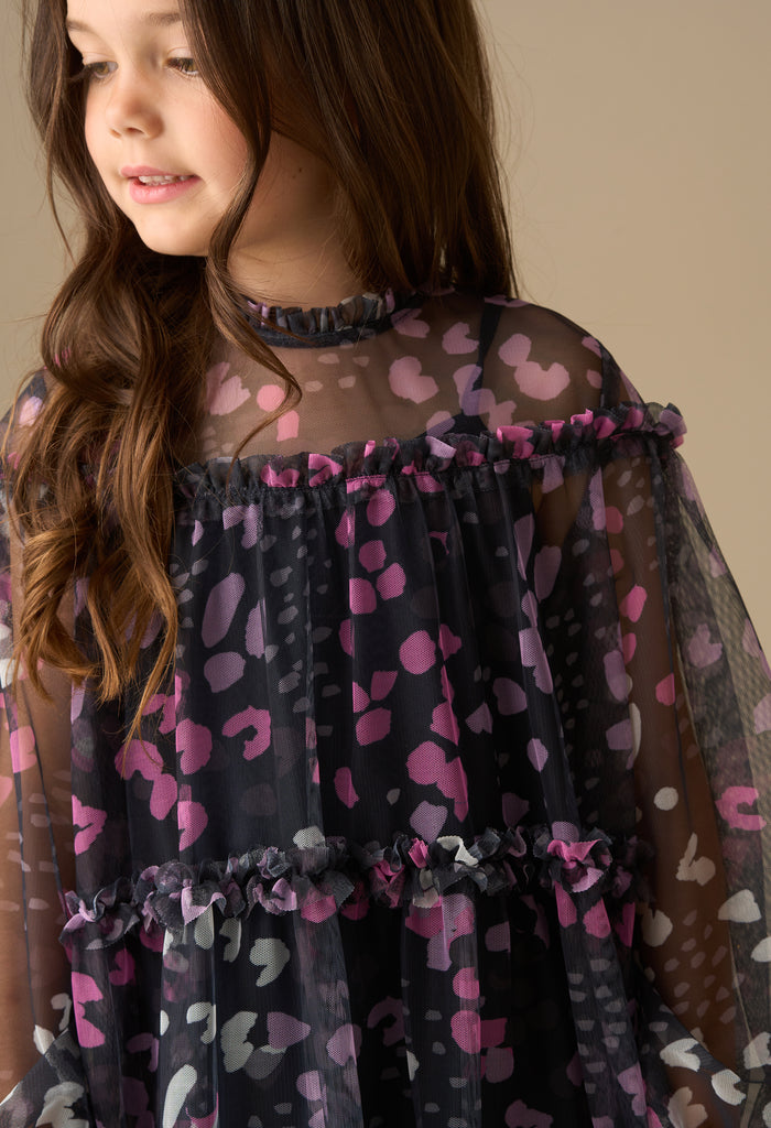 Cara Printed Mesh Dress