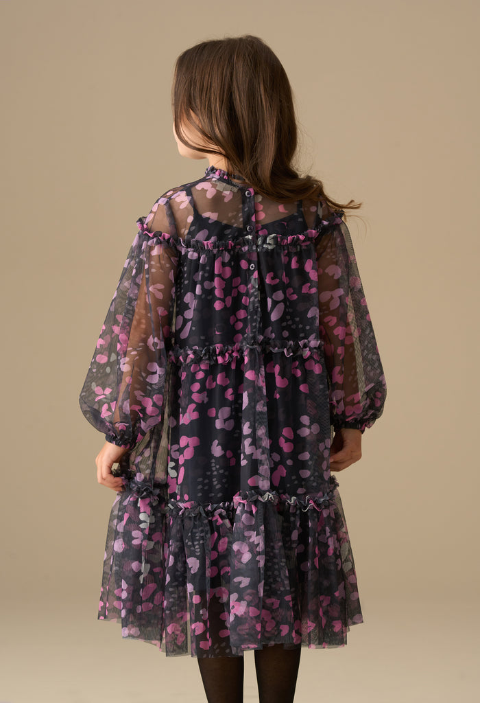 Cara Printed Mesh Dress