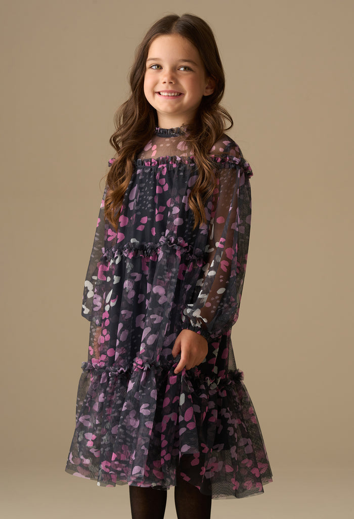 Cara Printed Mesh Dress