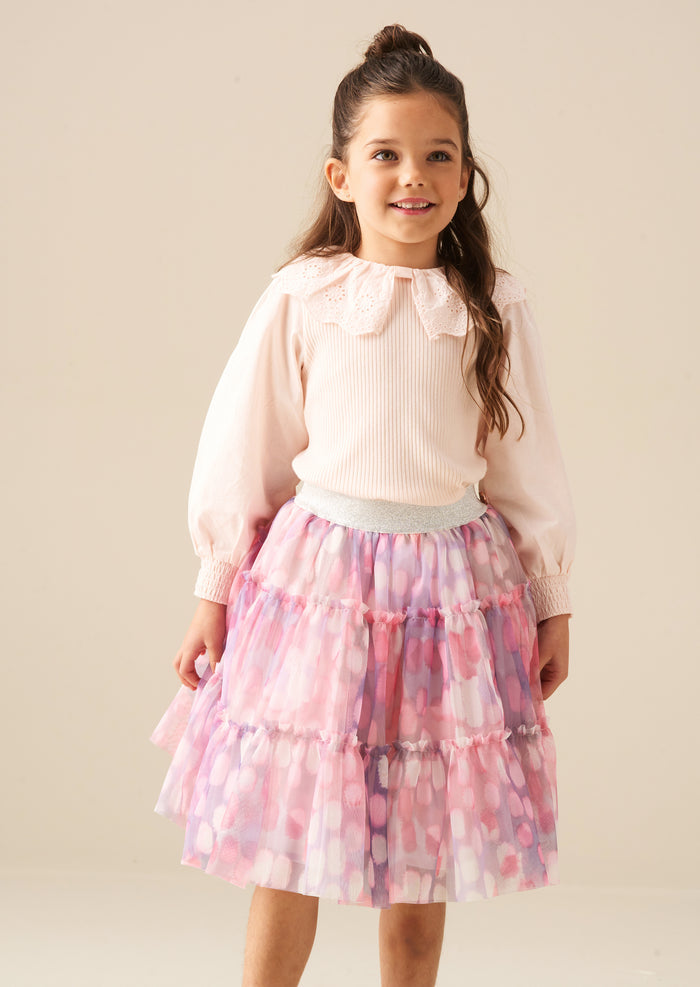 Cara Printed Mesh Skirt