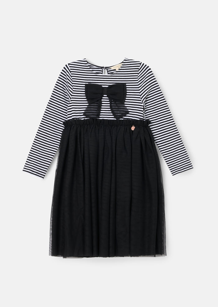 Carrie Stripe Mesh Skirt Dress