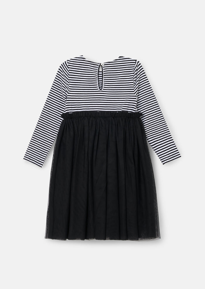 Carrie Stripe Mesh Skirt Dress
