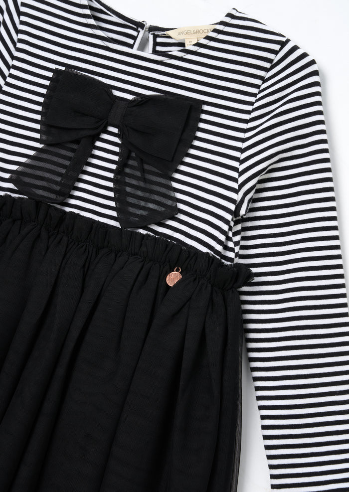 Carrie Stripe Mesh Skirt Dress