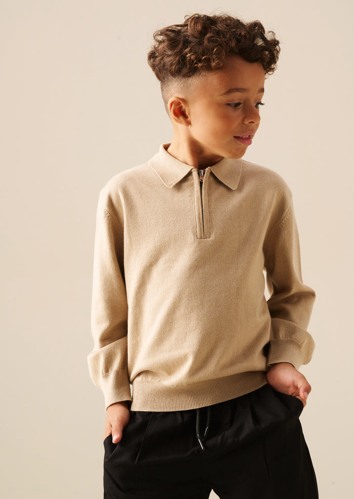 Carter Zip Collar Knitted Jumper