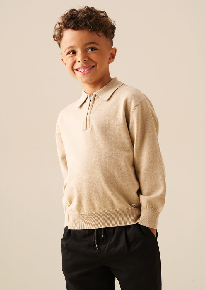 Carter Zip Collar Knitted Jumper