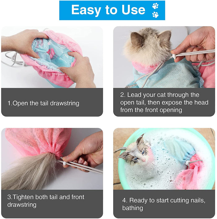 Cat Bag for Nail Trimming, Injection, Medicine Taking Cat Care & Grooming Pet Clever