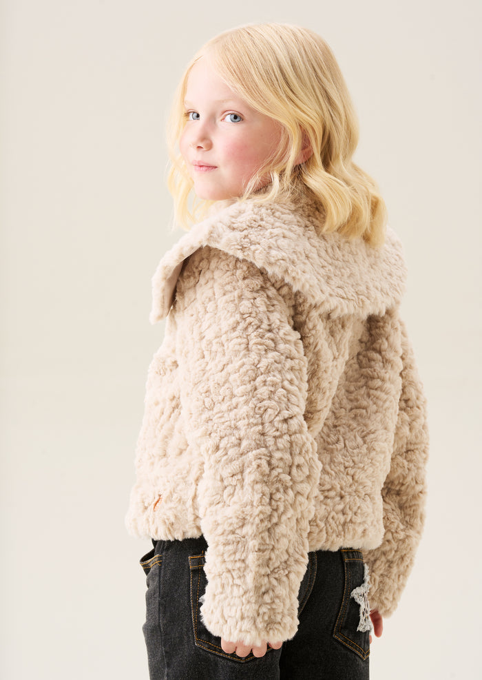 Cecile Cape Collar Fur Coat