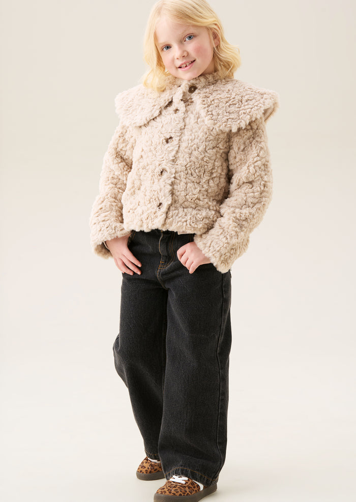 Cecile Cape Collar Fur Coat