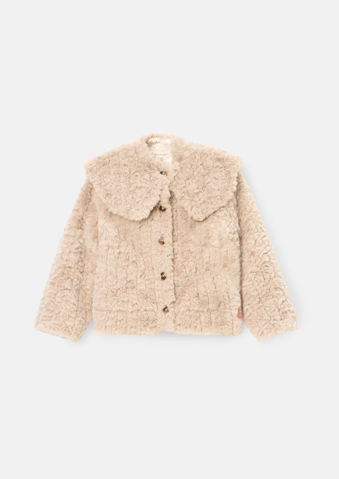 Cecile Cape Collar Fur Coat