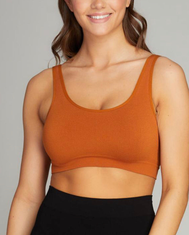 C'EST MOI BAMBOO BACK V RIBBED BRALETTE