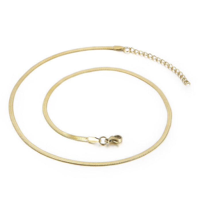 Chain with chain titanium necklace snake bone chain for women