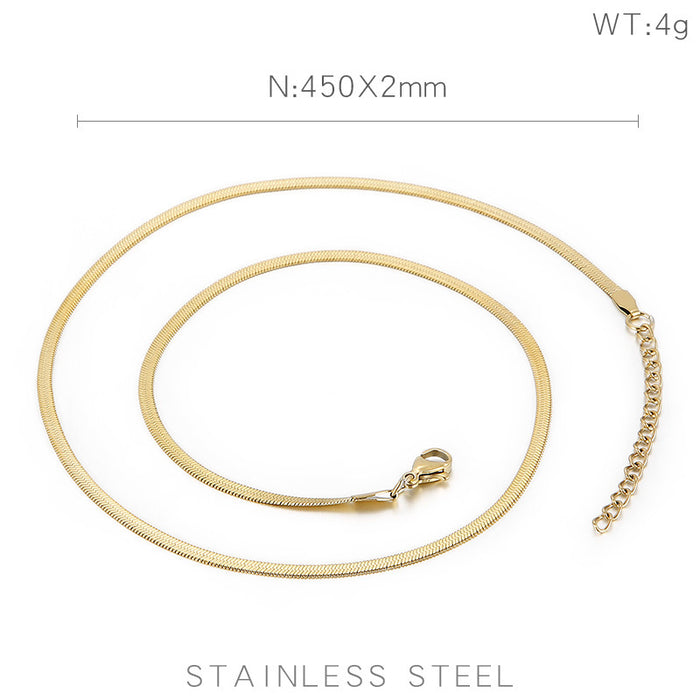Chain with chain titanium necklace snake bone chain for women