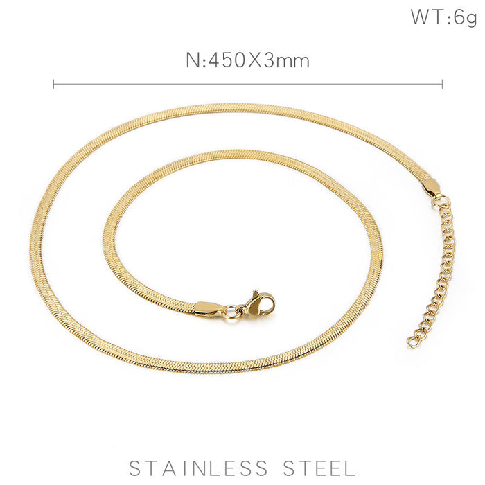 Chain with chain titanium necklace snake bone chain for women