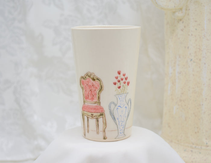 Chair and Large Pot Cup