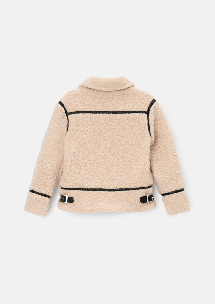 Charlie Sherpa Leather Trim Jacket
