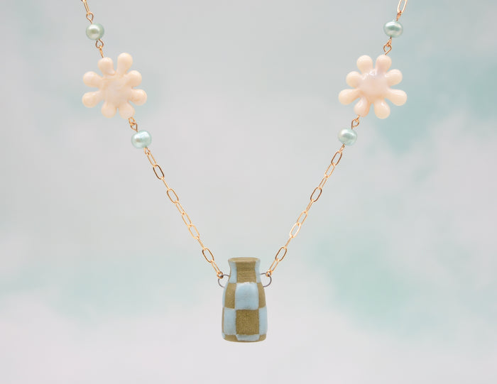 Checkered Pot Necklace #1