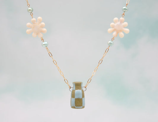 Checkered Pot Necklace #1