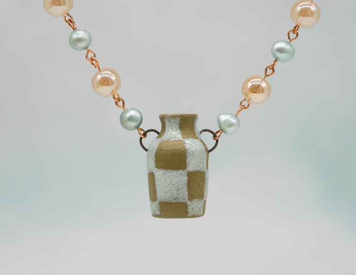 Checkered Pot Necklace #2