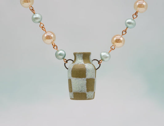 Checkered Pot Necklace #2