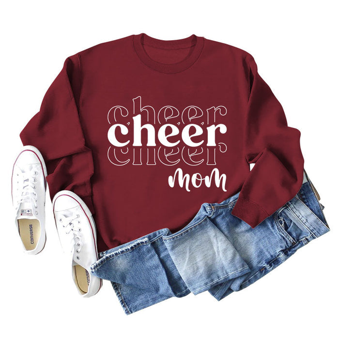 Wine red sweater (white font) / S