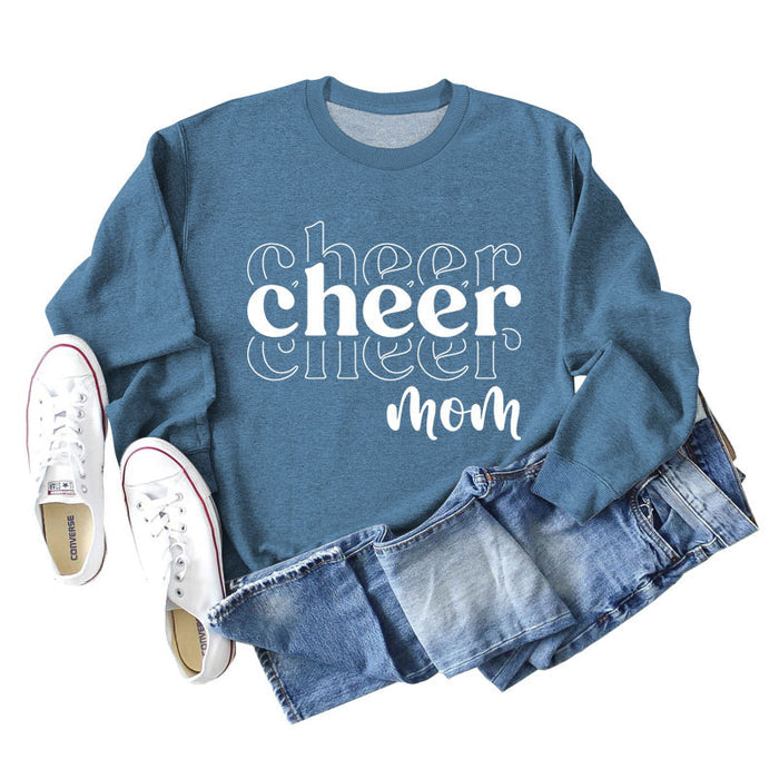 Blue sweater (white font) / S