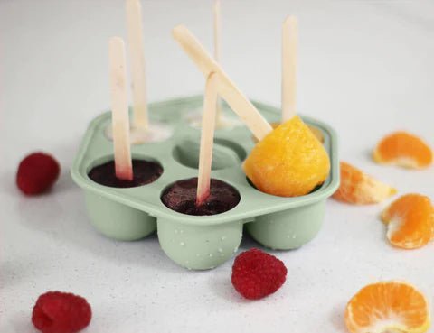 Cherub Baby Silicone Freezer Tray & Icy Pole Moulds - Sage