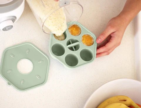 Cherub Baby Silicone Freezer Tray & Icy Pole Moulds - Sage