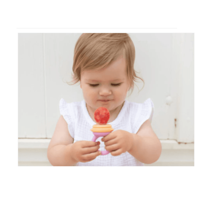 Cherub Baby Silicone Fresh Food Feeder & Teether Peach  Blush
