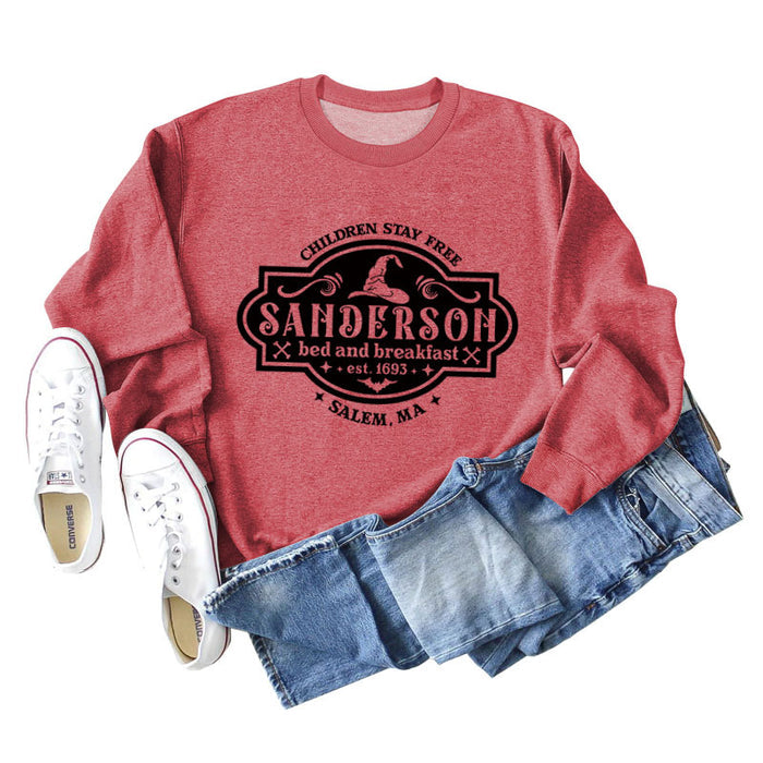 Red hoodie (black font) / S