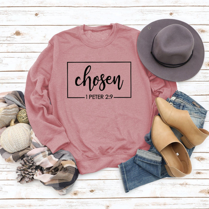 Rose gold sweater (black font) / S
