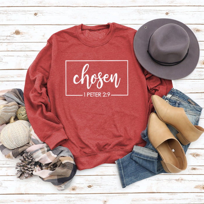 Red sweater (white font) / S